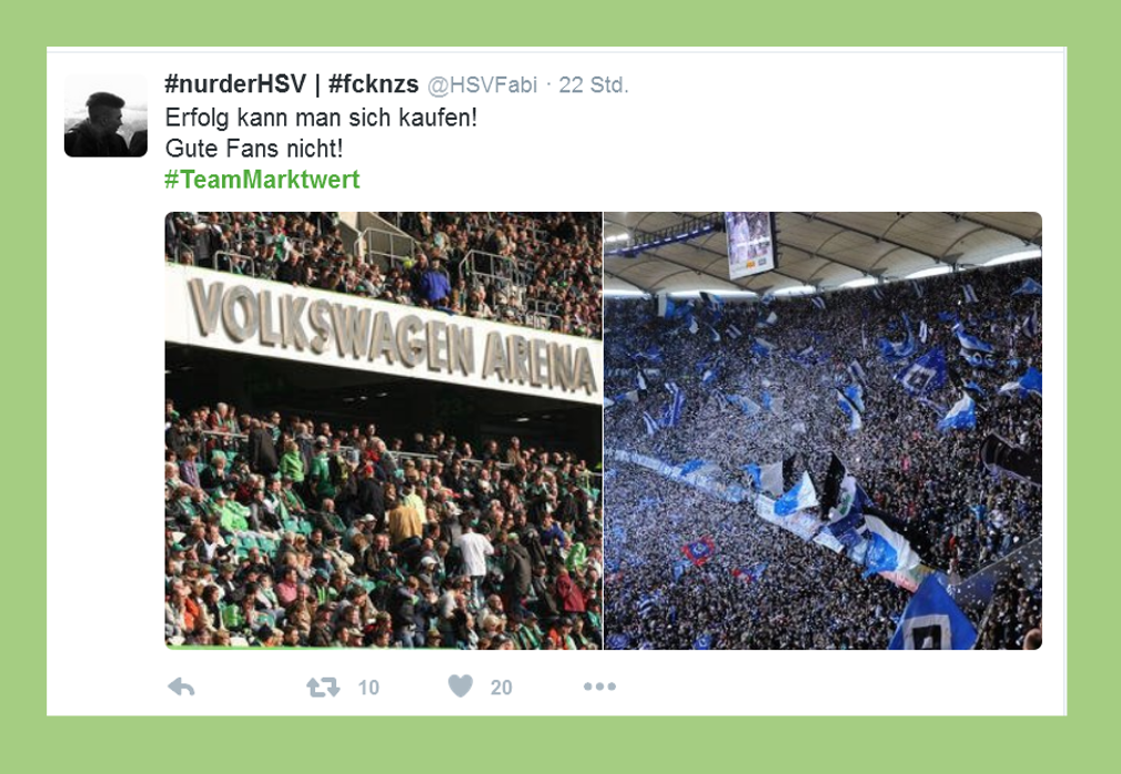 Fußball-Bundesliga: Statement zu "Team Marktwert" - HSVFabi
